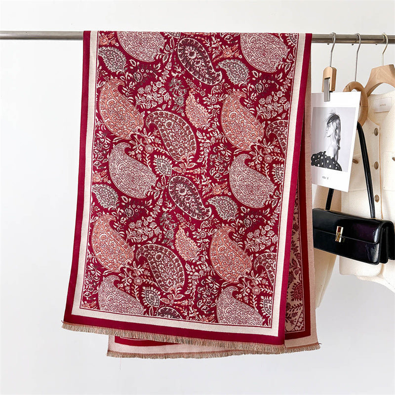 Anaya Winter Scarf Shawl in Red