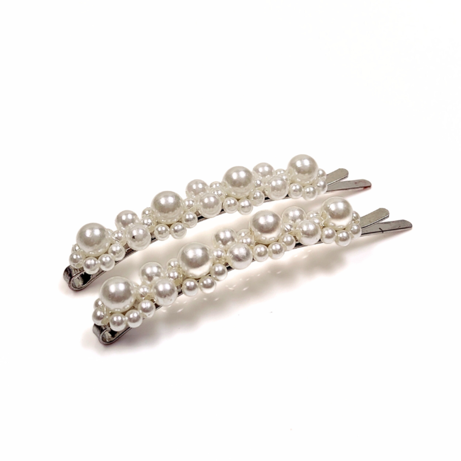 The 'Lottie' Hair Slides in Silver