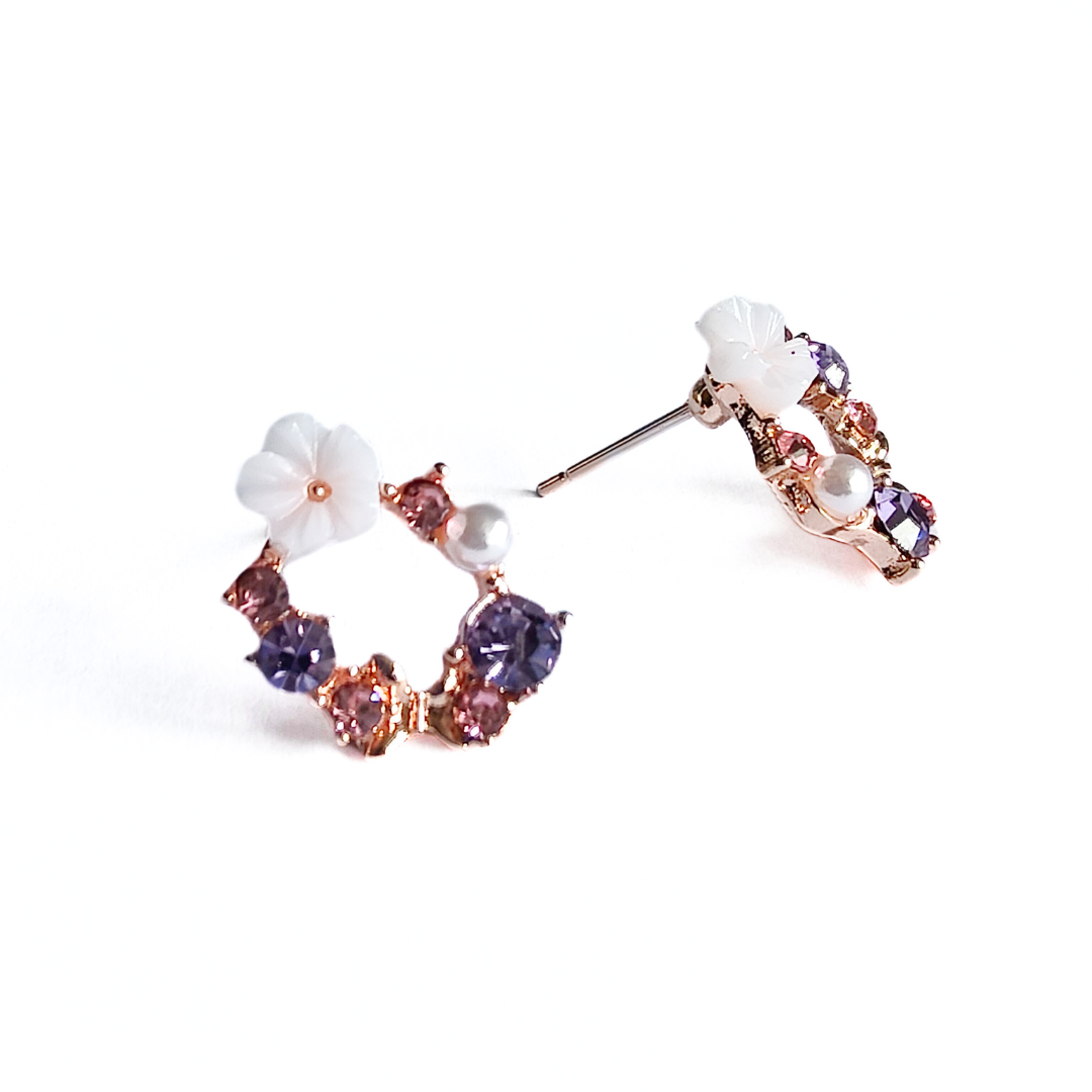 The Riviera Bloom Studs in Lilac Haze