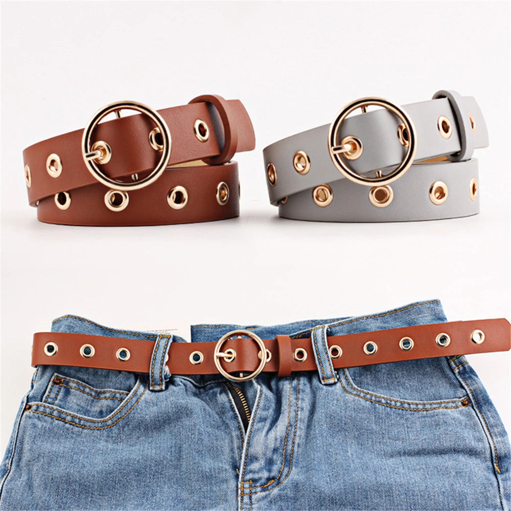 Olaa Studded Metal Eyelet Belt