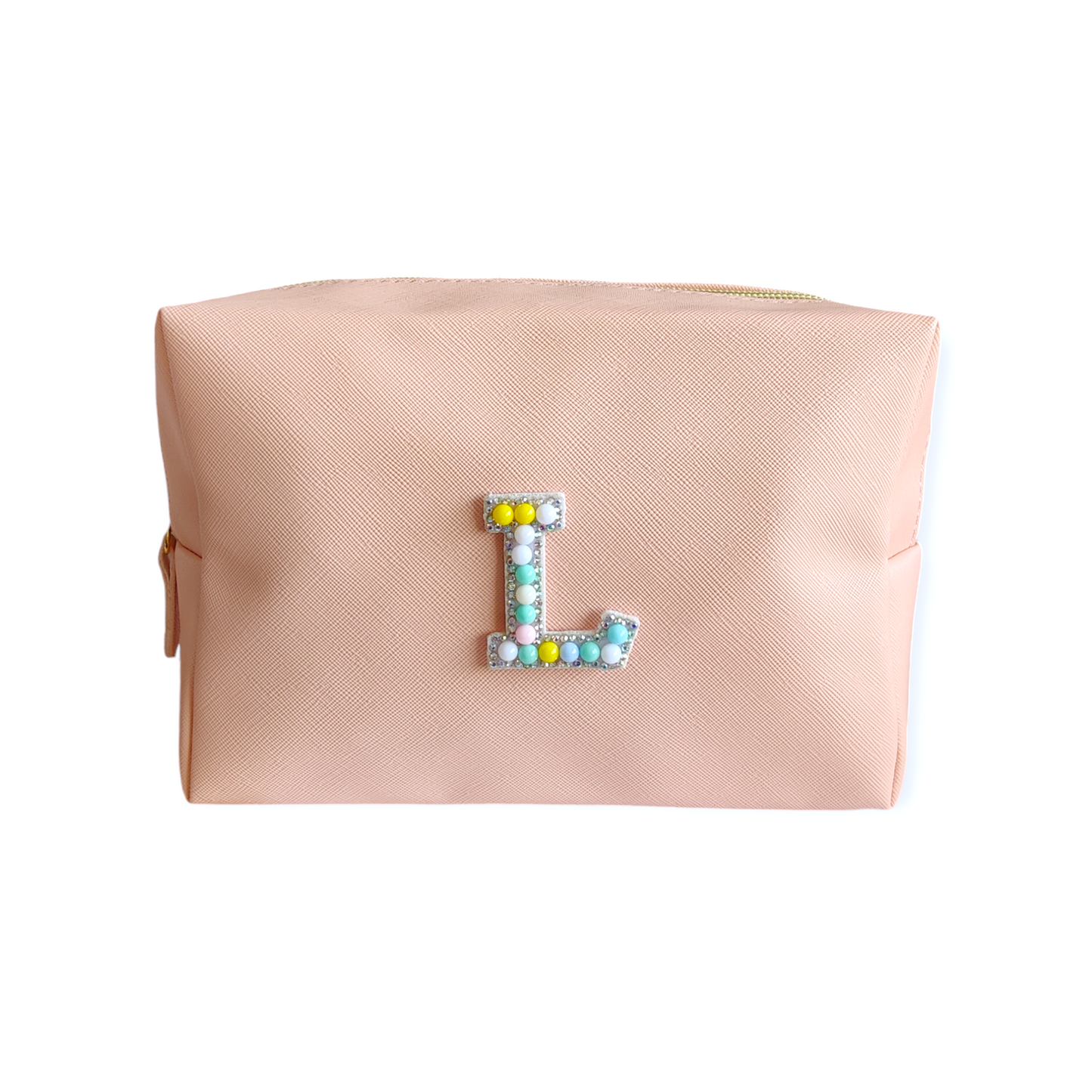 Large Waterproof Makeup Bag-Customised Initial PU Leather Travel Cosmetic Bag, Ideal for Storing Makeup, Toiletries, and More, Gift for Women, Girlfriends, and Girls