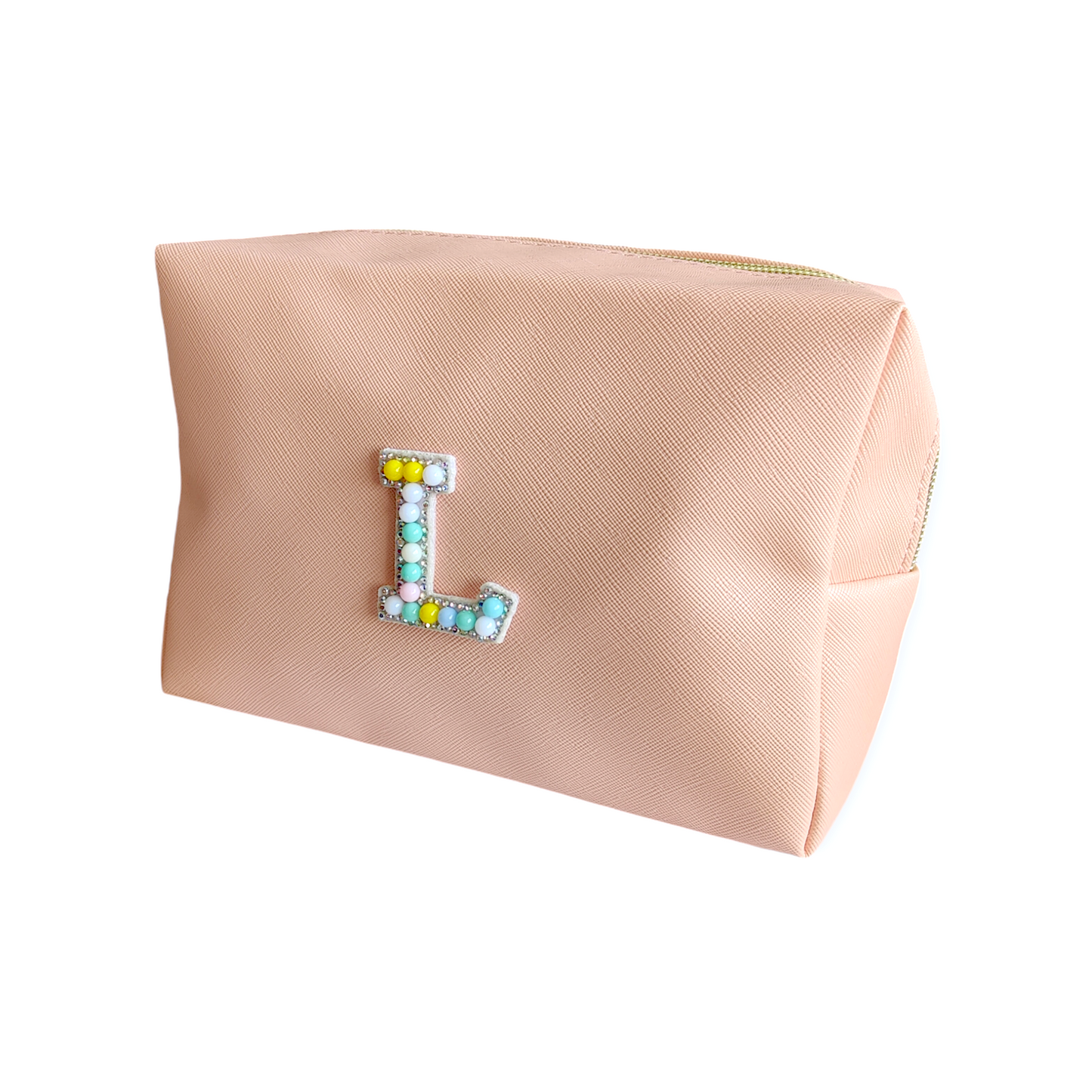 Large Waterproof Makeup Bag-Customised Initial PU Leather Travel Cosmetic Bag, Ideal for Storing Makeup, Toiletries, and More, Gift for Women, Girlfriends, and Girls