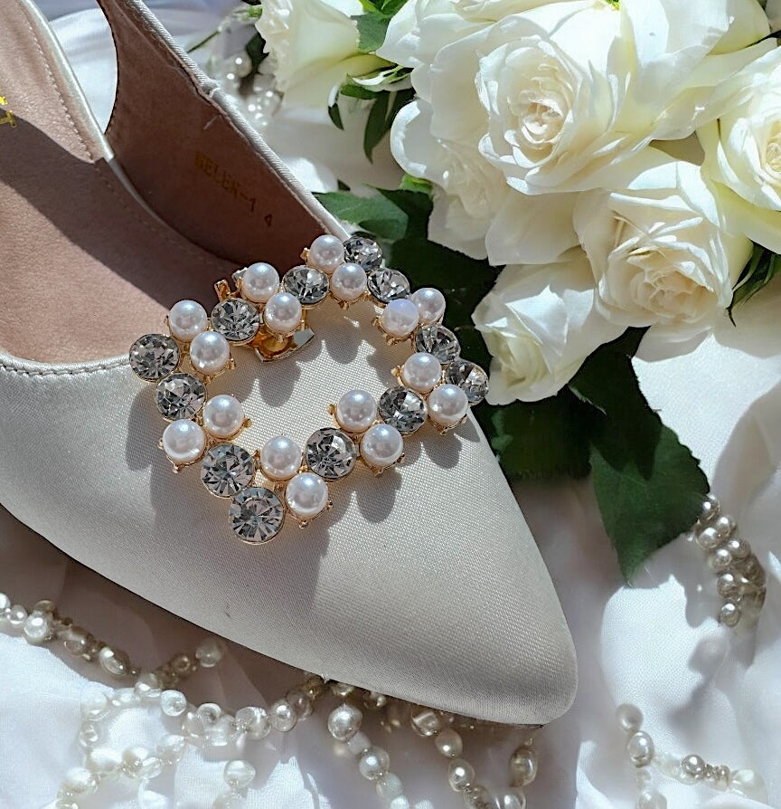 Felicity Rectangle Diamante Shoe Clips