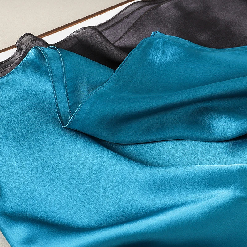 Luxury Gradient Silk Scarf Women Brand Solid Femme Shawls Wraps Bandana Head Foulard Fashion Lady Hijab Wedding Poncho 2023
