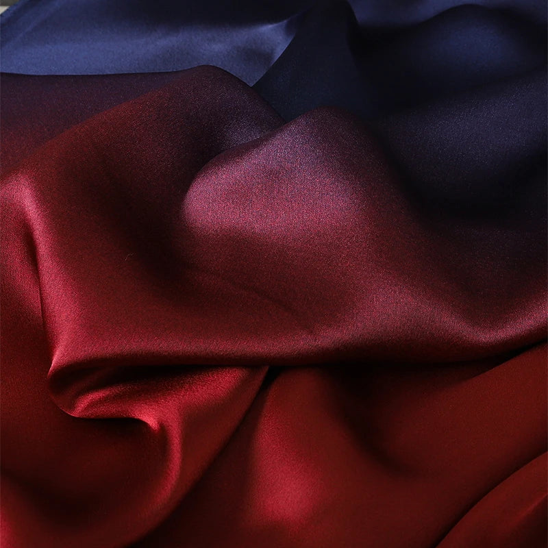 Luxury Gradient Silk Scarf Women Brand Solid Femme Shawls Wraps Bandana Head Foulard Fashion Lady Hijab Wedding Poncho 2023