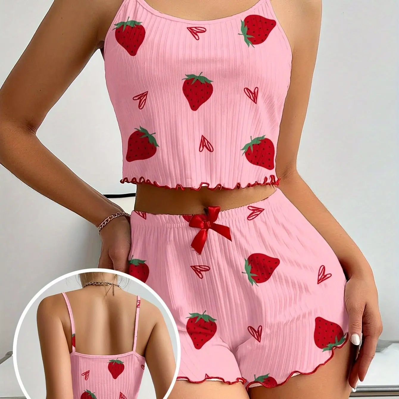 Berry Sweet Dreams Ribbed Pyjamas Set