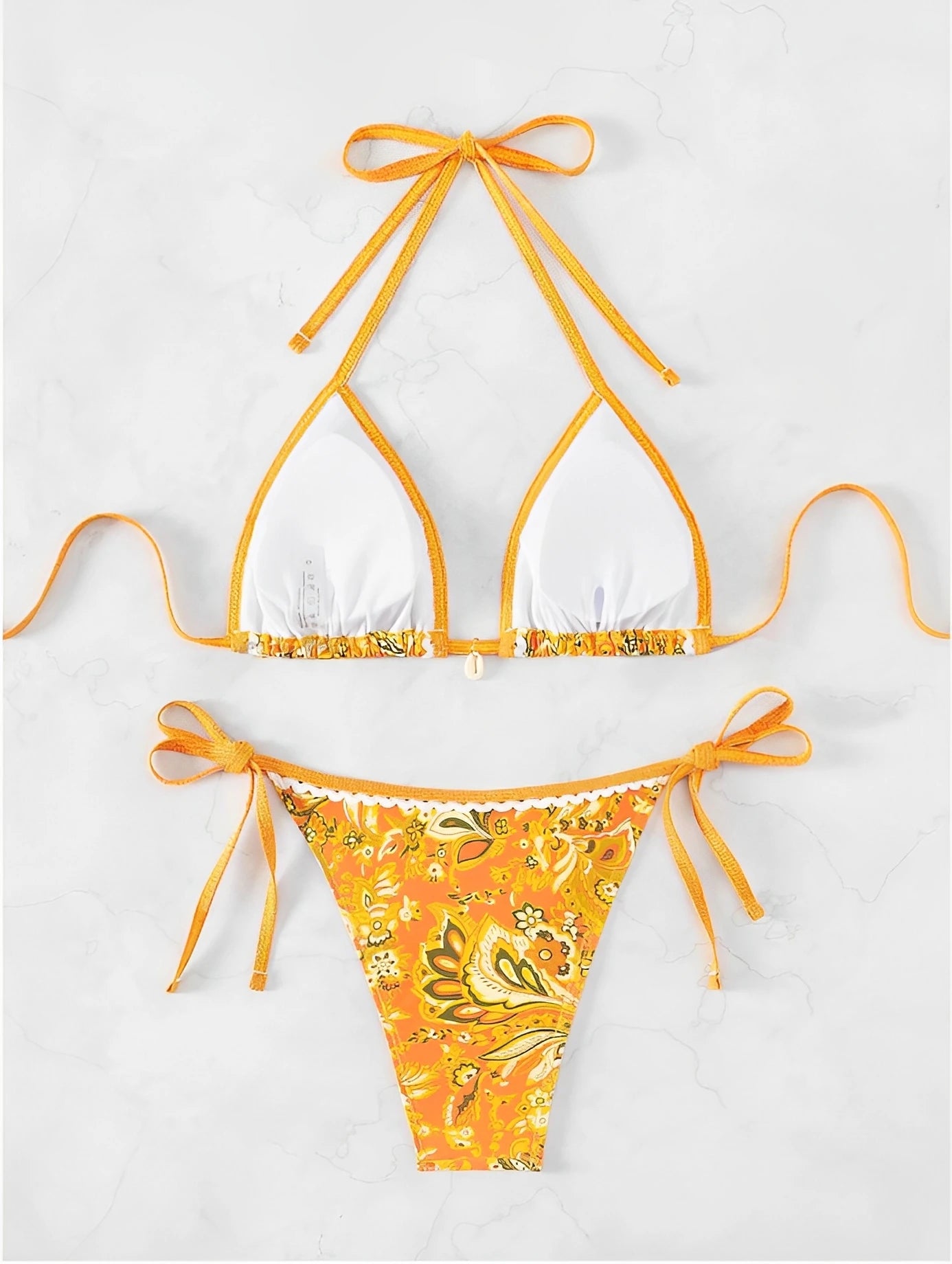 2025 Halter String Triangle Two Piece Bikini Women Swimwear Female Swimsuit Bathers Bathing Swimming Suit Beachwear Summer