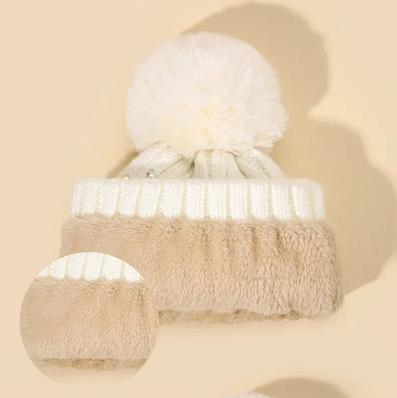 Fiora Sparkly Winter Pom Hat
