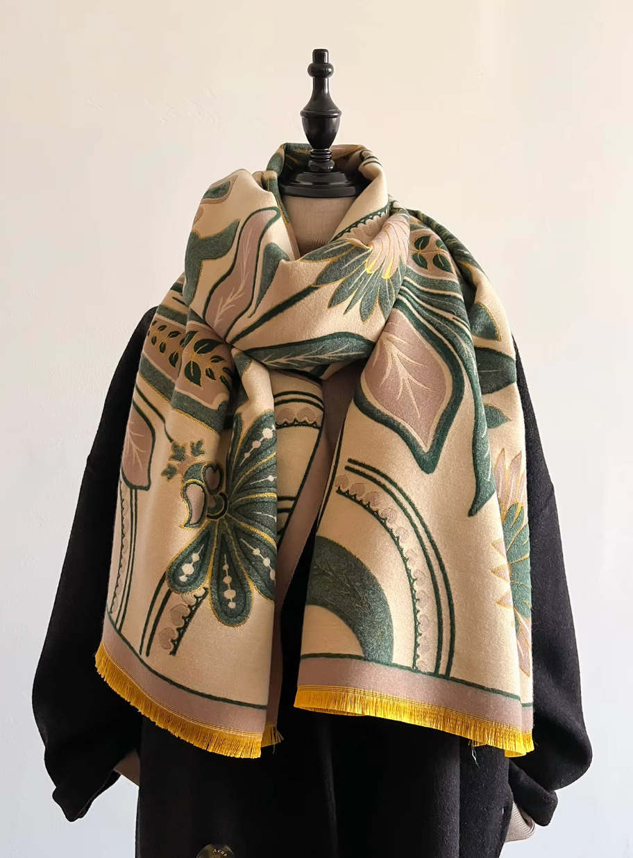 Kyra Wrap Scarf Shawl in Green