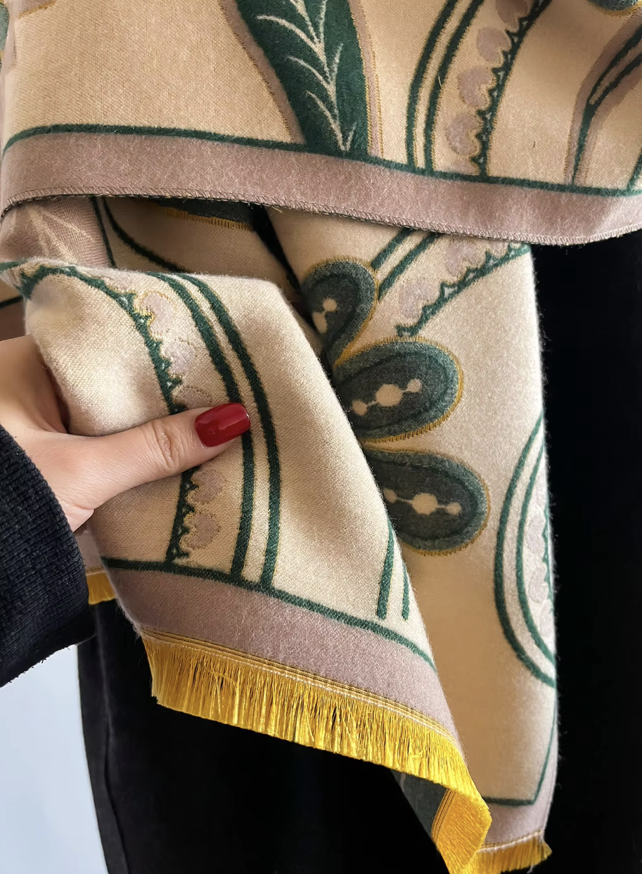 Kyra Wrap Scarf Shawl in Green