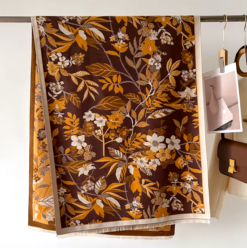 Tyla Wrap Scarf Shawl in Brown
