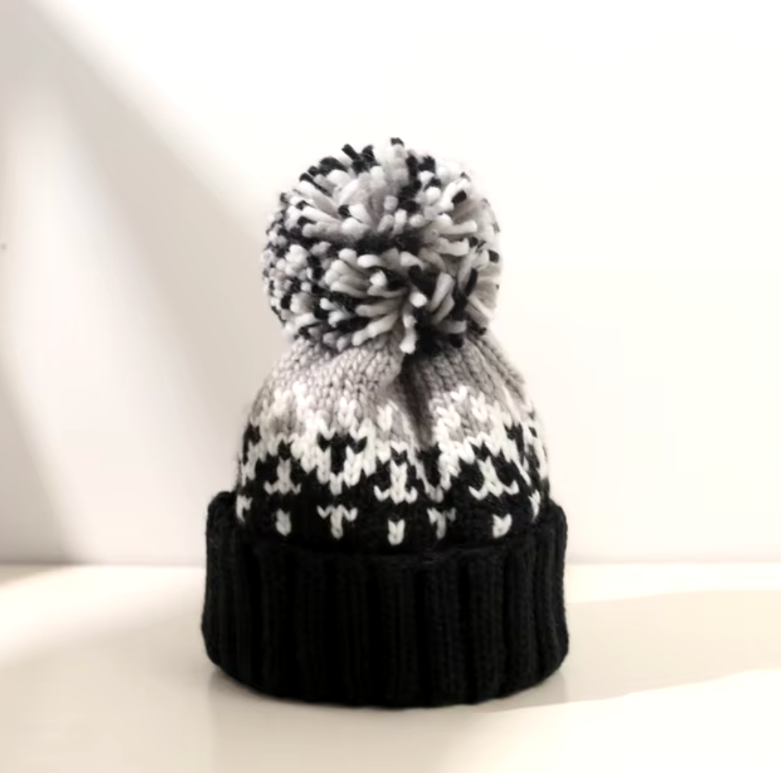 Premium PomPom Beanie Hat in Black