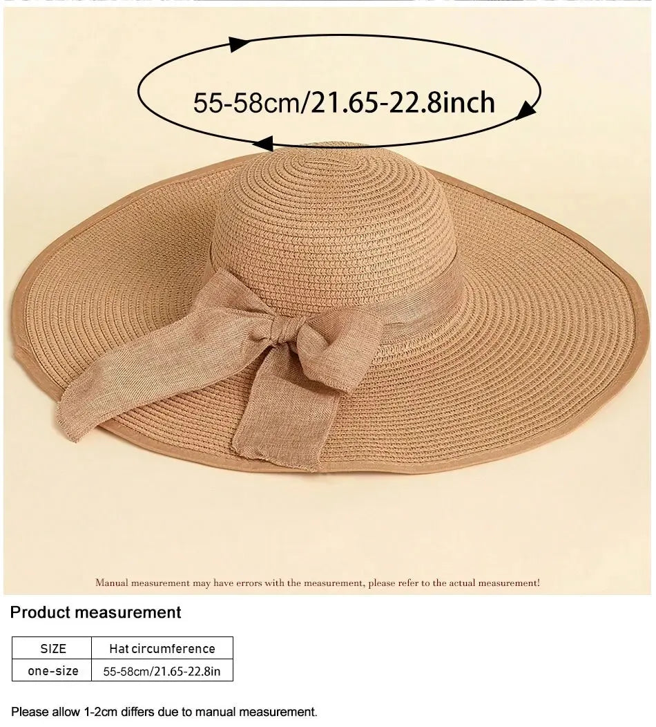 Leela Wide Brim Straw Hat, Summer Sun Hat for Women, Beach & Festival Style