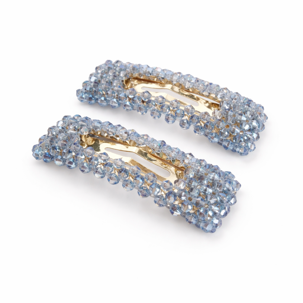Alani Crystal Hair Clip in Blue