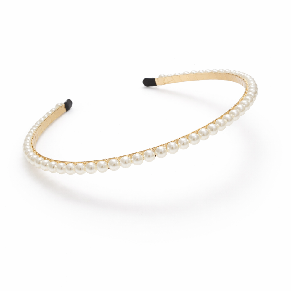 Pearl headband on a white background