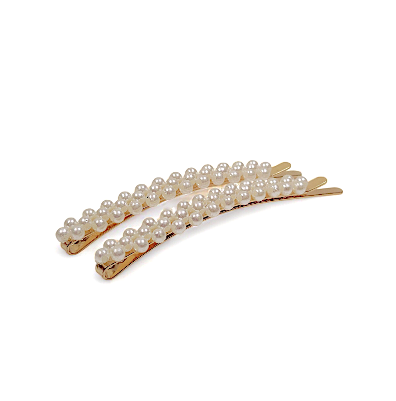 Maelle Gold Pearl Hair Slides
