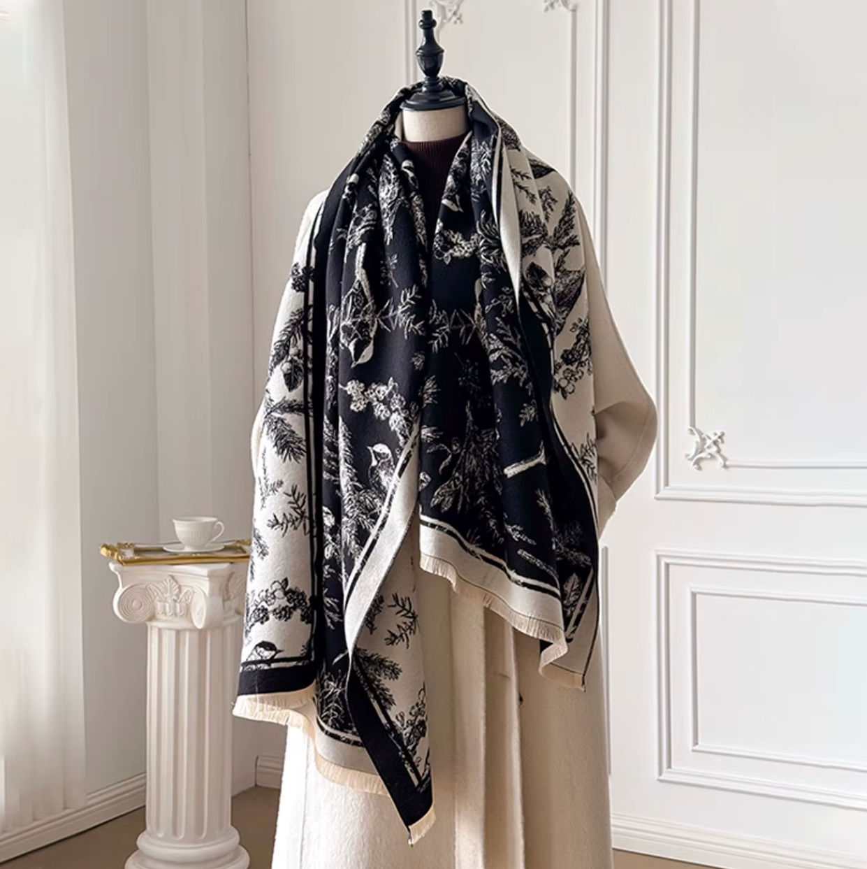 Isabel Scarf Shawl in Black