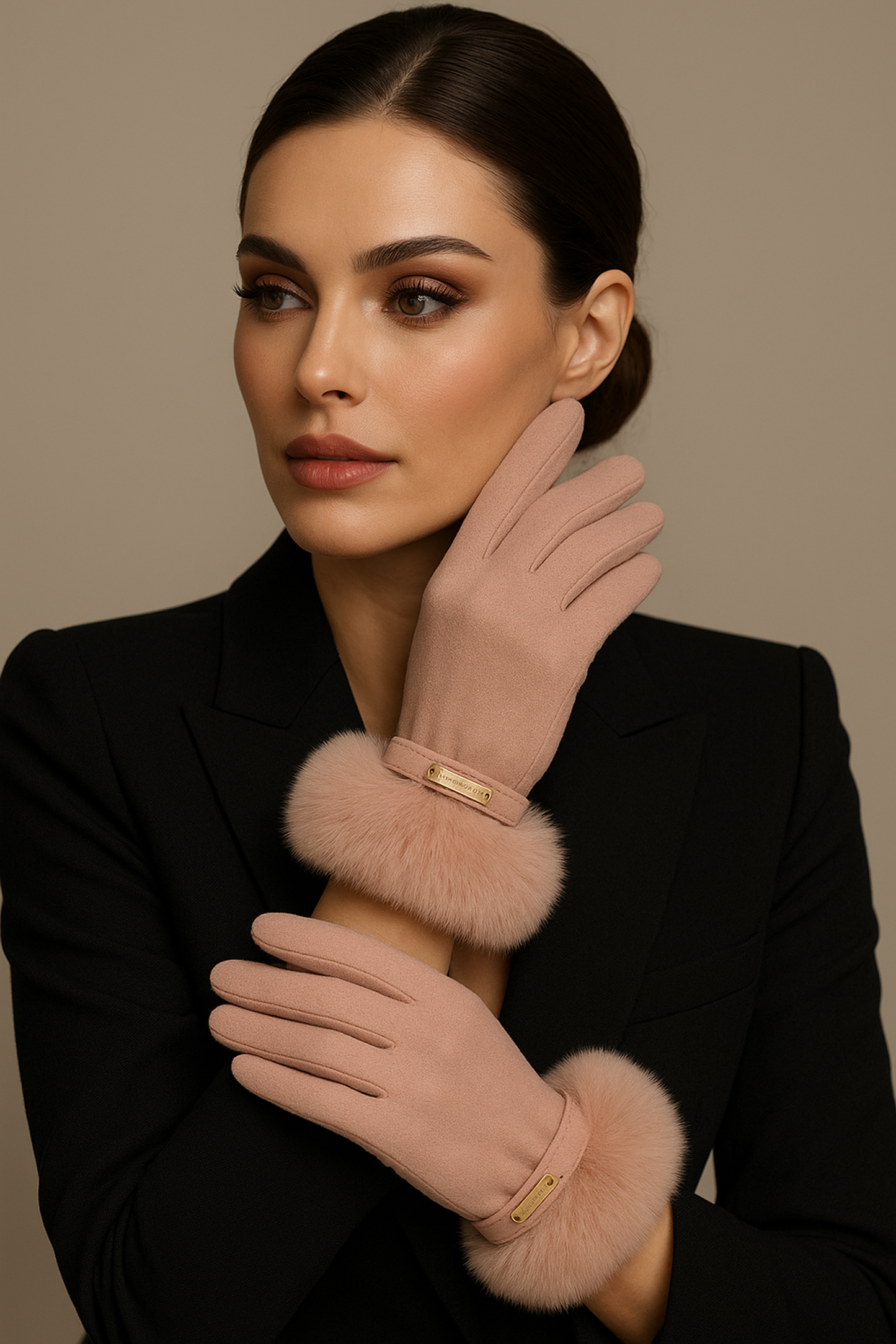 Alessia Women Gloves Autumn Winter Furry Warm Mitts