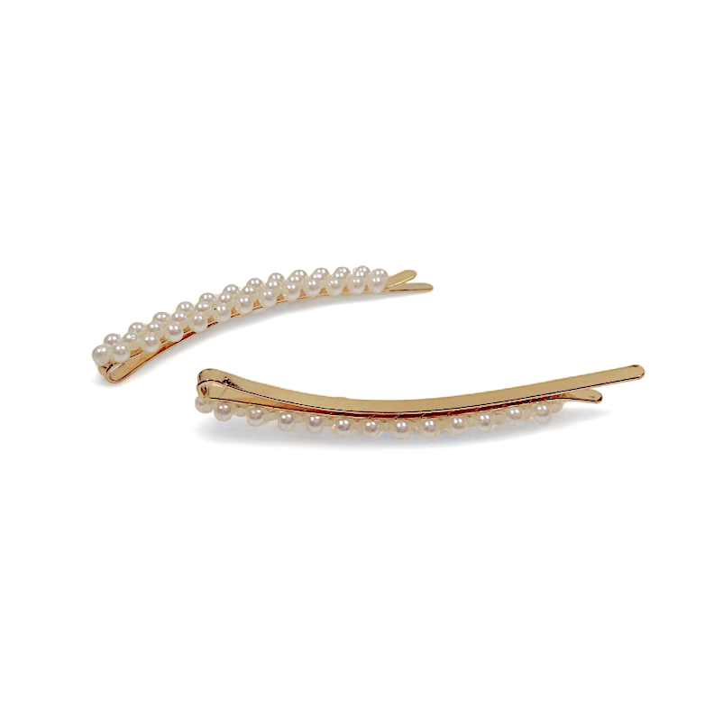 Maelle Gold Pearl Hair Slides