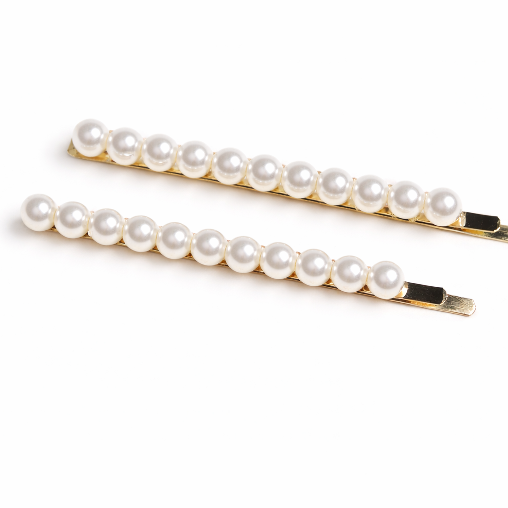 Mia Gold Pearl Hair Slides