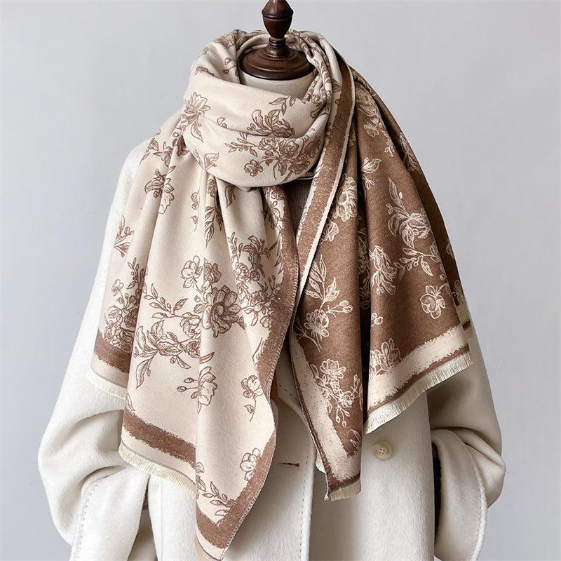 Isabel Scarf Shawl in Beige