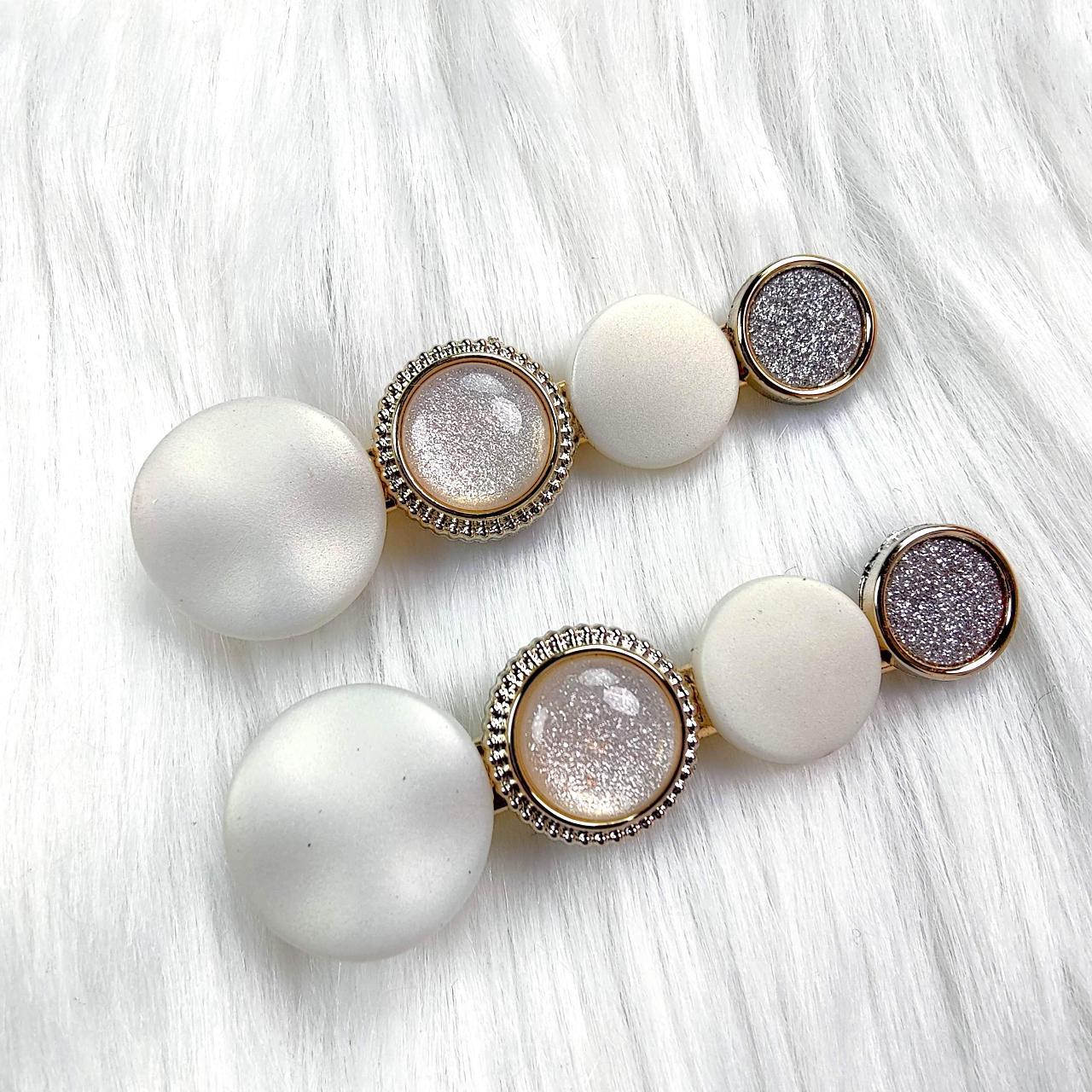 Mireya Cream Pearl Rhinestone Hair Slides