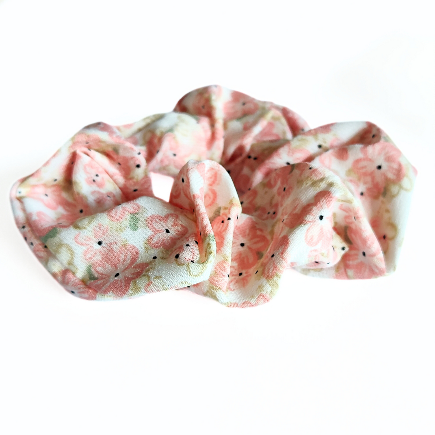 Floral Scrunchie in Soft Petal