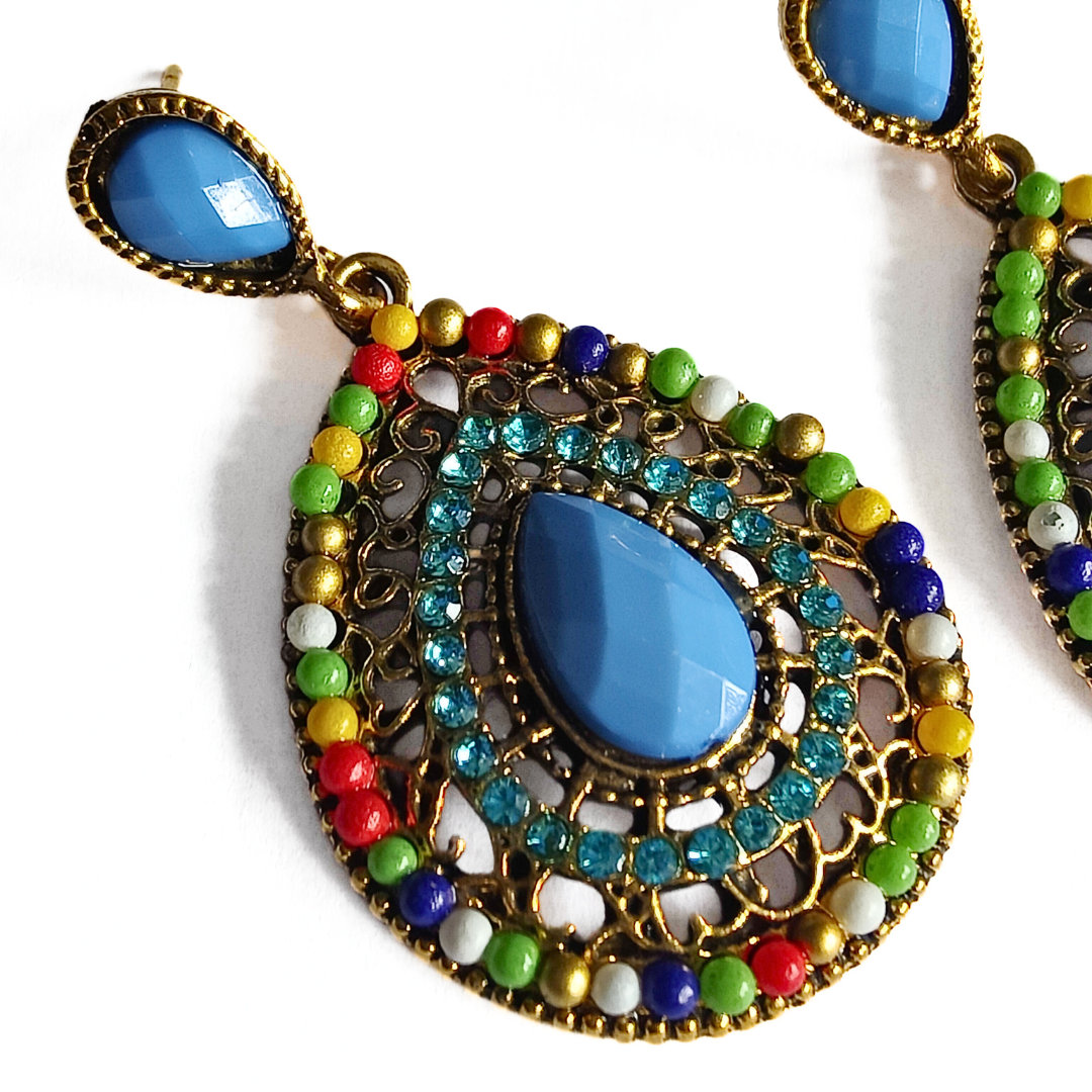 Melia Bohemian earrings in Sky Blue