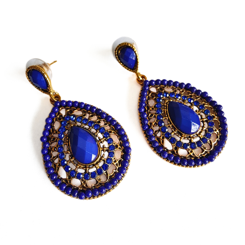 Melia Bohemian earrings in Midnight Blue