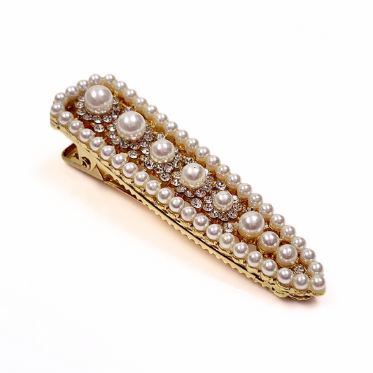 Reya Gold Pearl Hair Clip