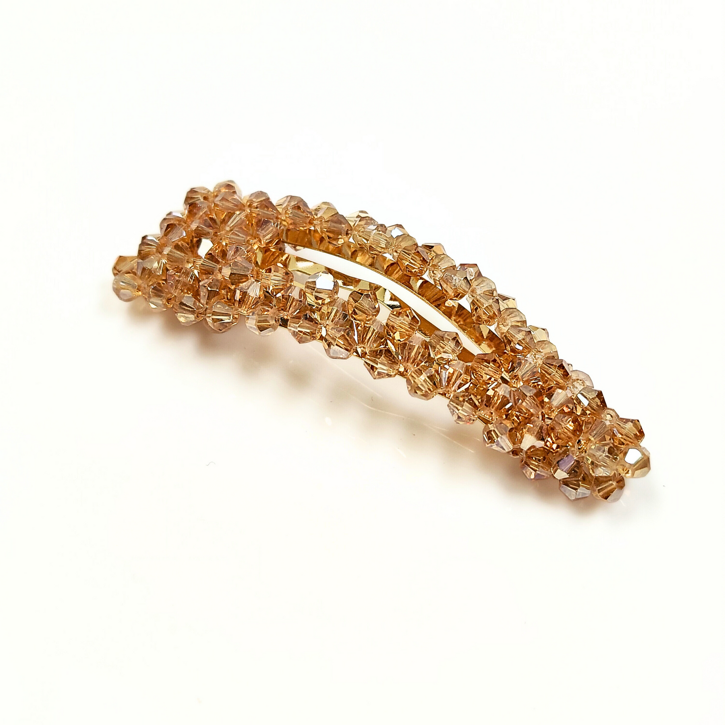 Alani Crystal Hair Clip in Brown