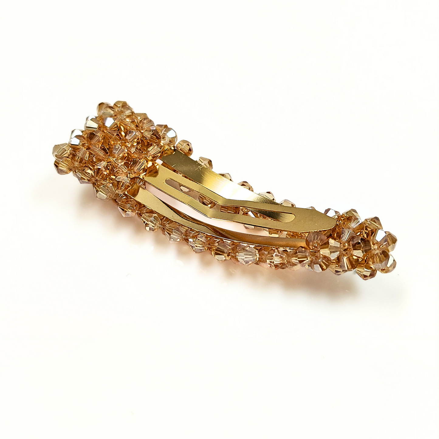 Alani Crystal Hair Clip in Brown