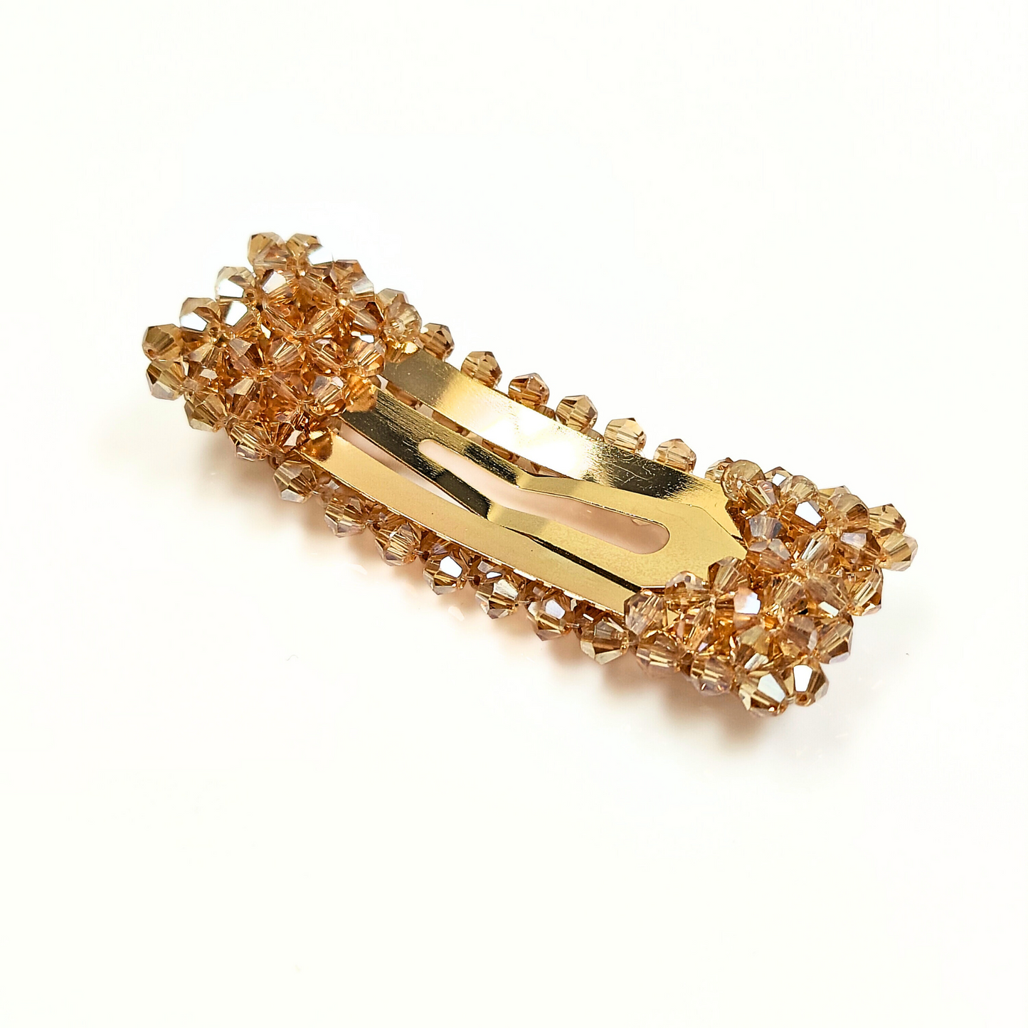 Alani Crystal Hair Clip in Brown