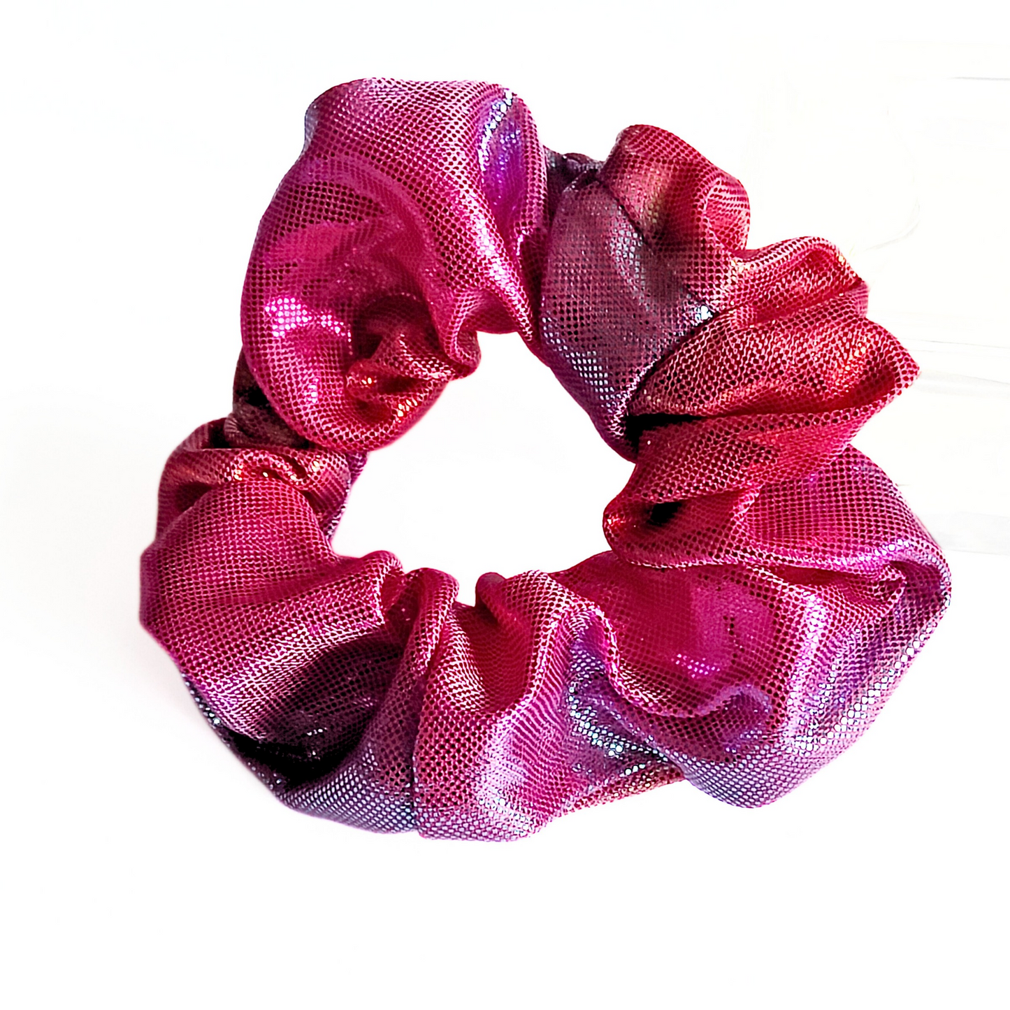 Shimmery Scrunchie in Pink Eclipse