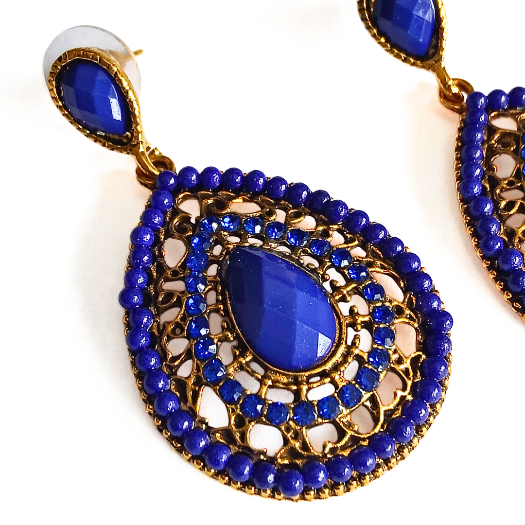 Melia Bohemian earrings in Midnight Blue