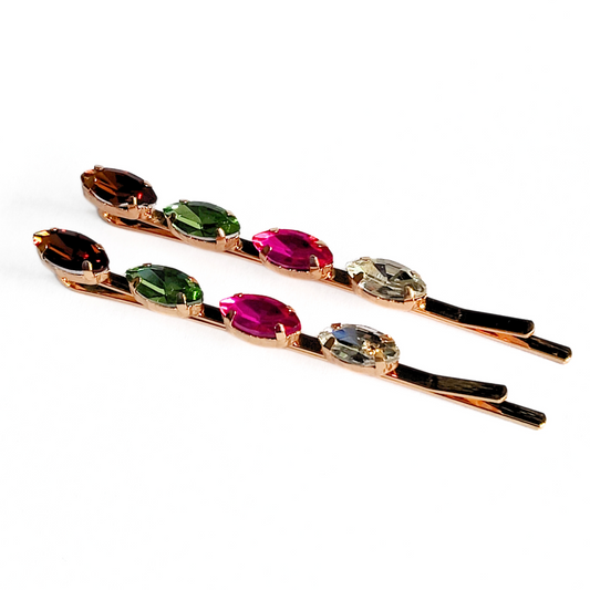 Nisa Hair Slides in Multi