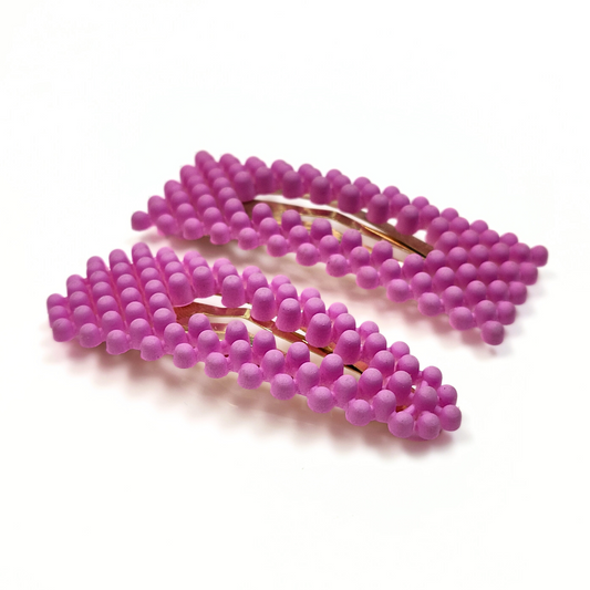 Ayva Snap Hair Clip in Fuchsia