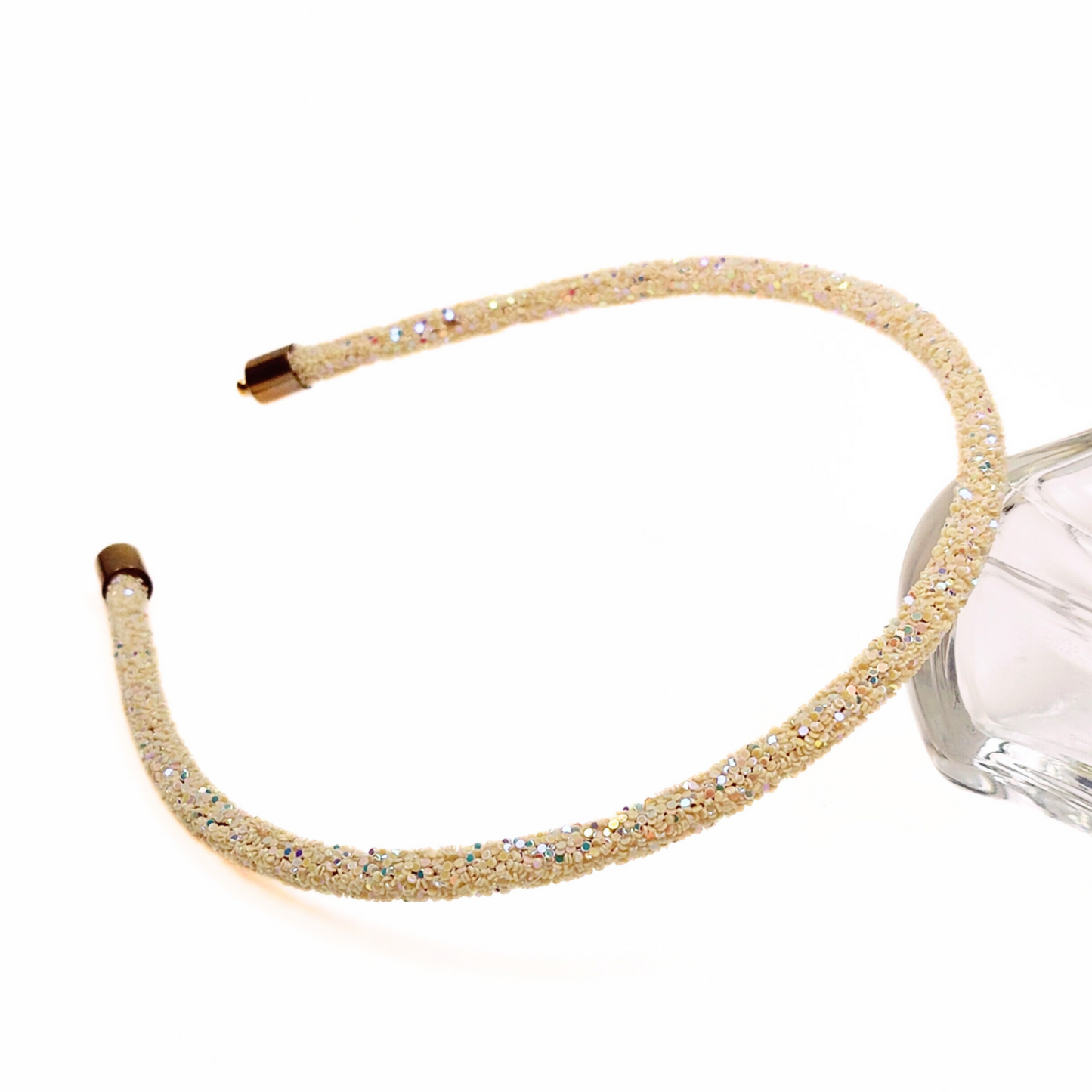 Rosa Crystal Embellished Hairband in Pastel Yellow