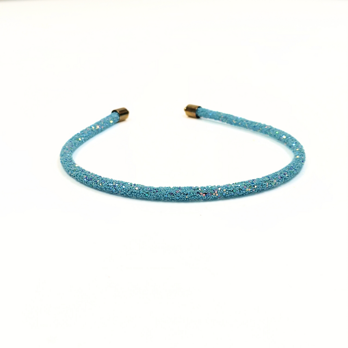 Rosa Crystal Embellished Hairband in Baby Blue