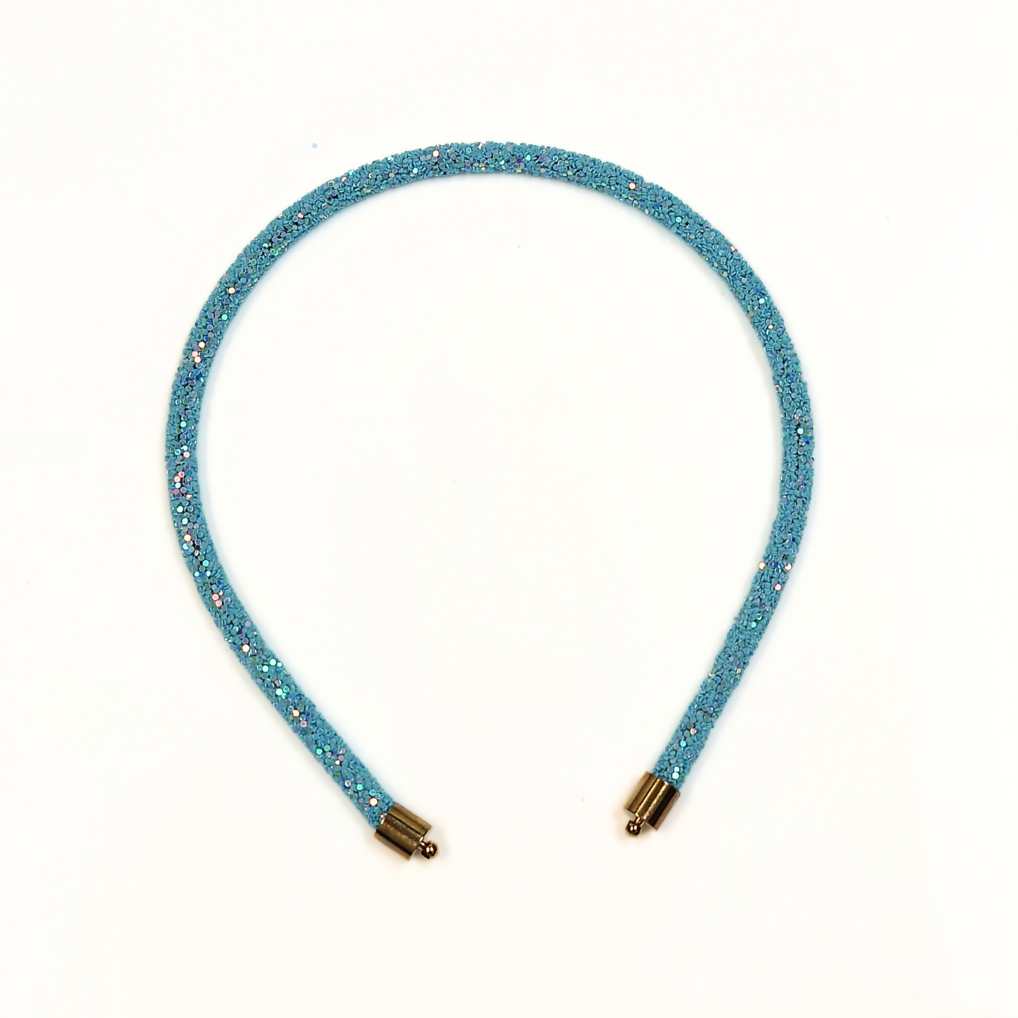 Rosa Crystal Embellished Hairband in Baby Blue