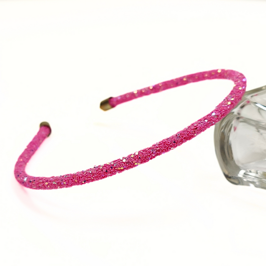 Rosa Crystal Embellished Hairband in Baby Pink