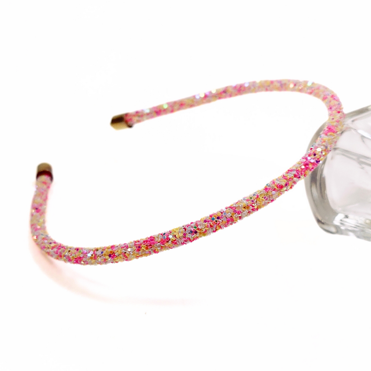 Rosa Crystal Embellished Hairband in Pink & Yellow