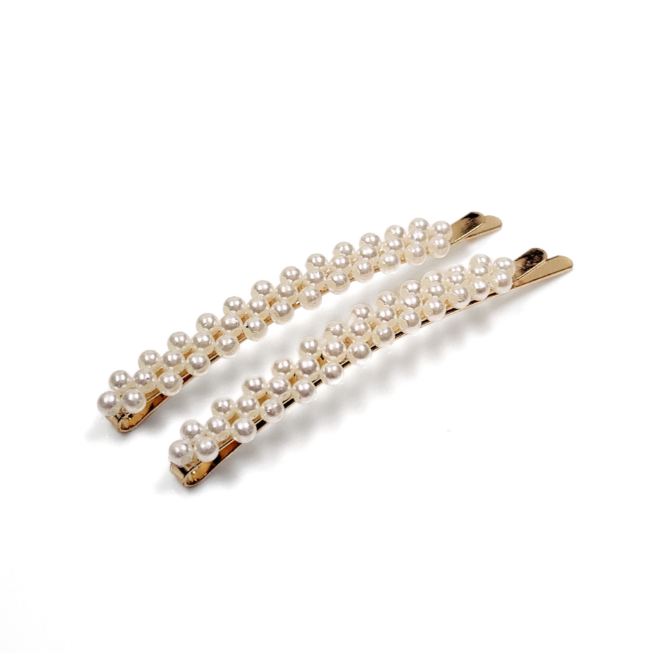 Maelle Gold Pearl Hair Slides