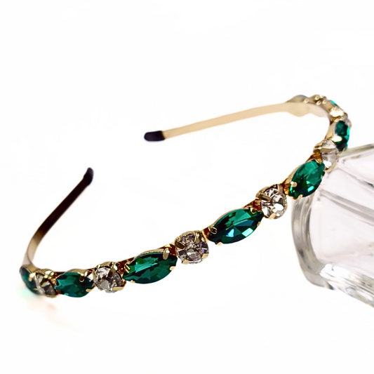 Princess Crystal Headband in Green