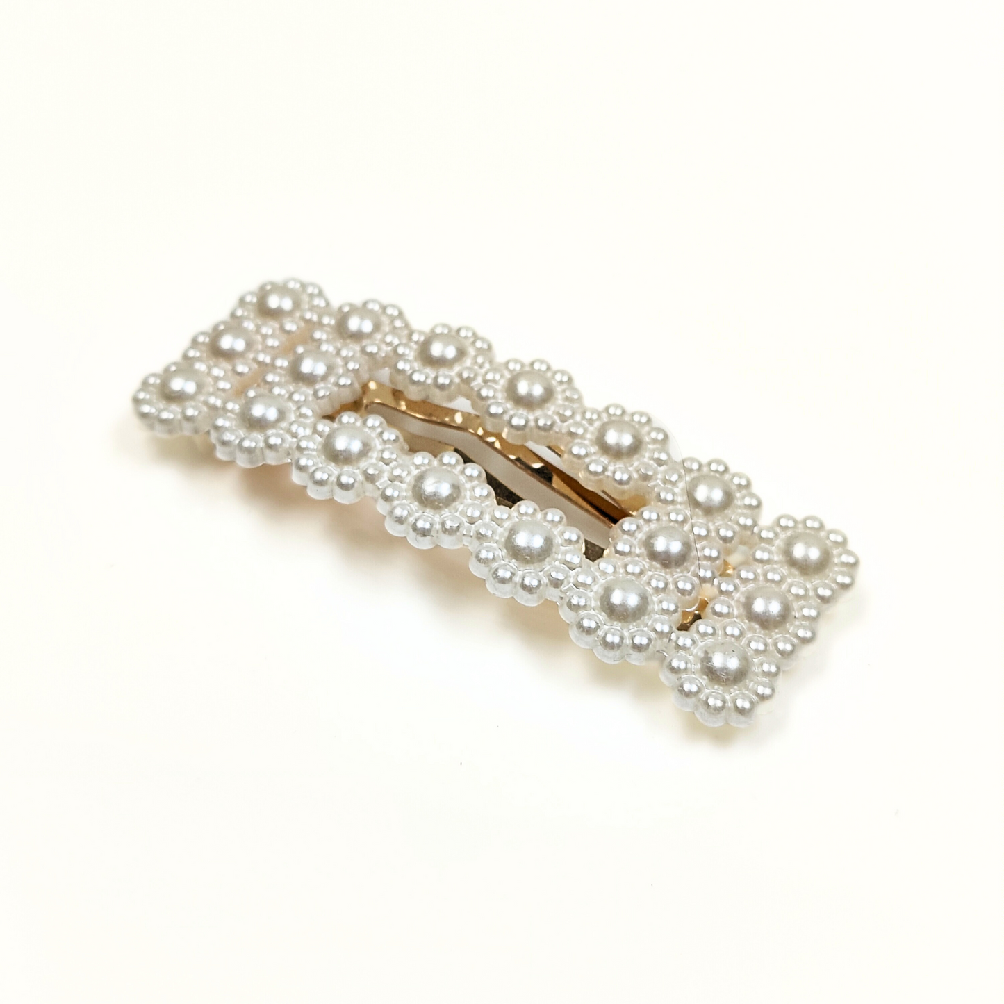 Elsie Pearl Snap Hair Clips in Gold