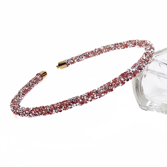 Rosa Crystal Embellished Hairband in Rose Gold