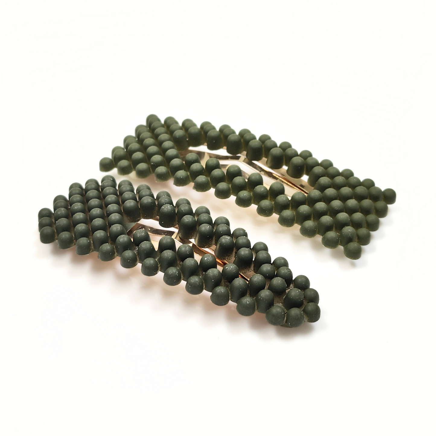 Ayva Snap Hair Clip in Khaki Green