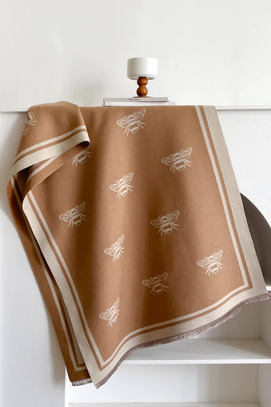 Leonie Scarf Shawl in Beige