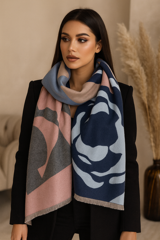 Zina Scarf Shawl in Blue