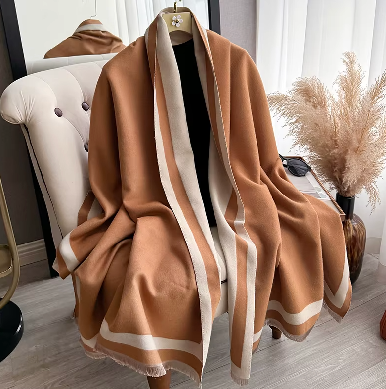 Anaya Winter Scarf Shawl in Brown